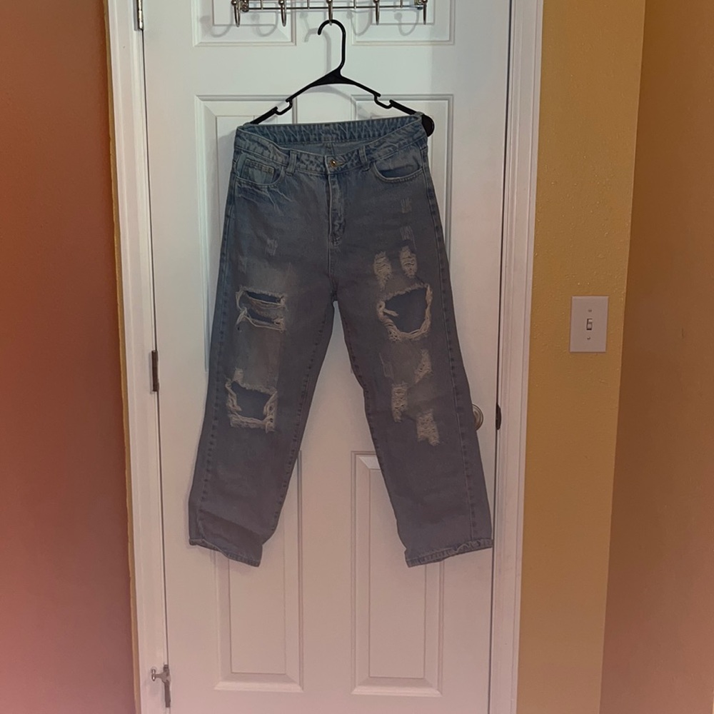 Mom Jeans with Holes